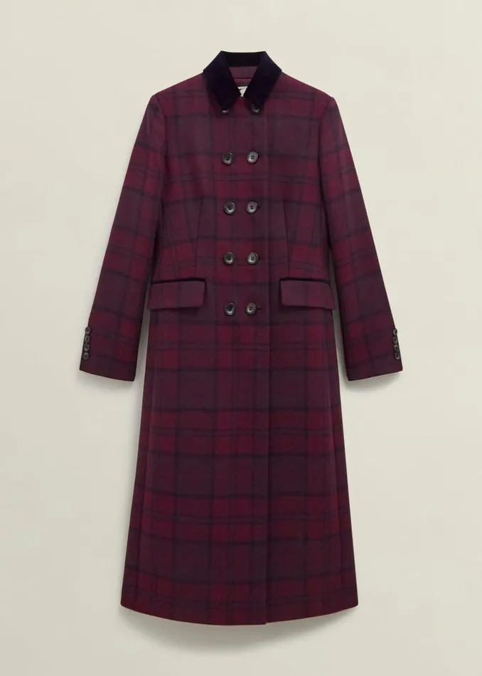 Women Coats and Jackets Hobbs Petite Patricia Wool Blend Coat Pink Multi
