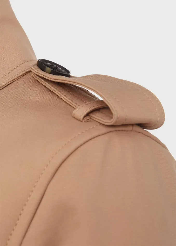 Women Coats and Jackets Hobbs Petite Saskia Shower Resistant Trench Coat Tan