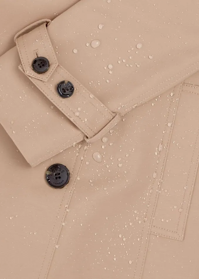 Women Coats and Jackets Hobbs Petite Saskia Water Resistant Trench Coat Tan