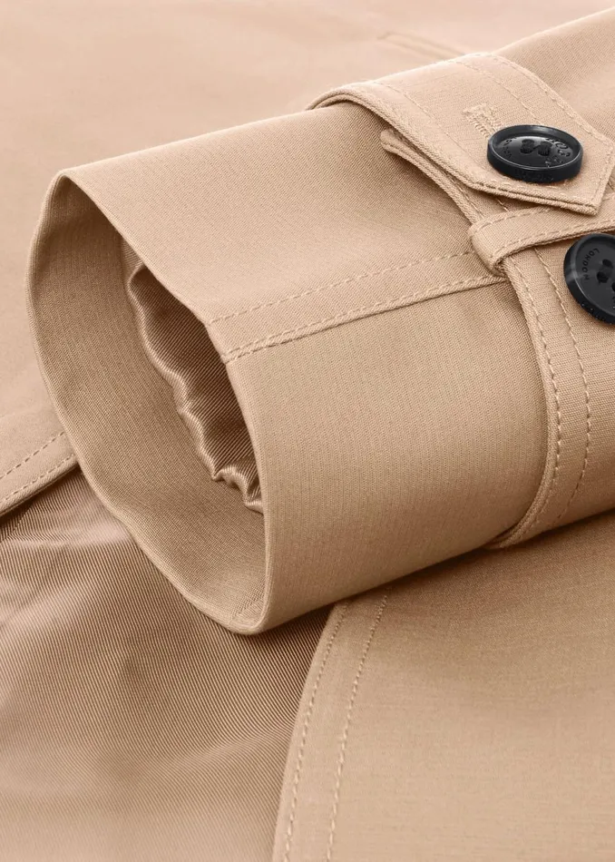 Women Coats and Jackets Hobbs Petite Saskia Water Resistant Trench Coat Tan