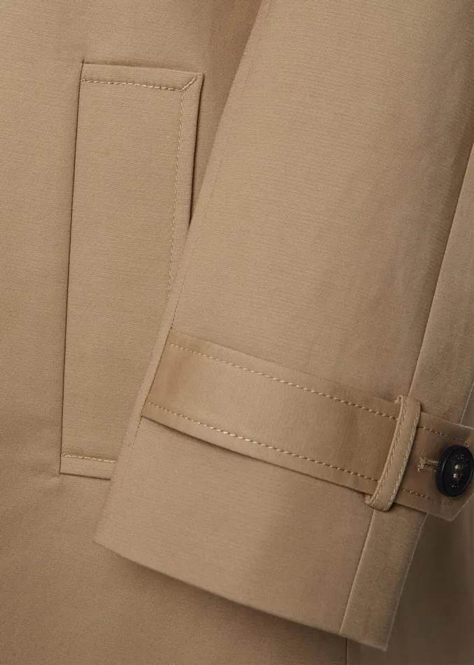Women Coats and Jackets Hobbs Vivienne Shower Resistant Trench Coat Fawn Beige