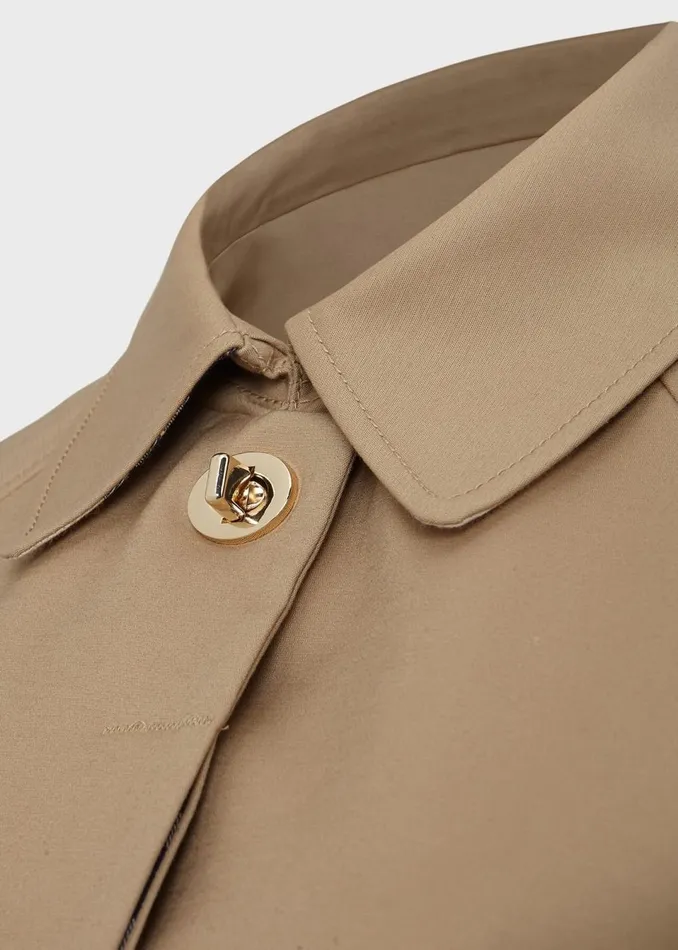 Women Coats and Jackets Hobbs Vivienne Shower Resistant Trench Coat Fawn Beige