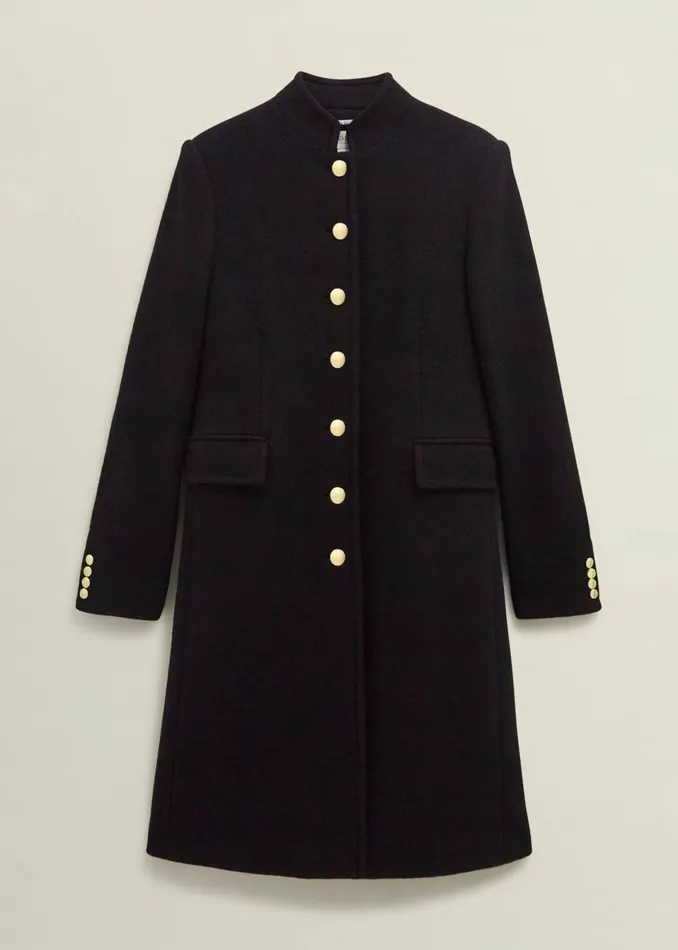 Women Coats and Jackets Hobbs Wilma Wool Coat Black