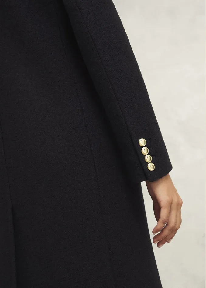 Women Coats and Jackets Hobbs Wilma Wool Coat Black