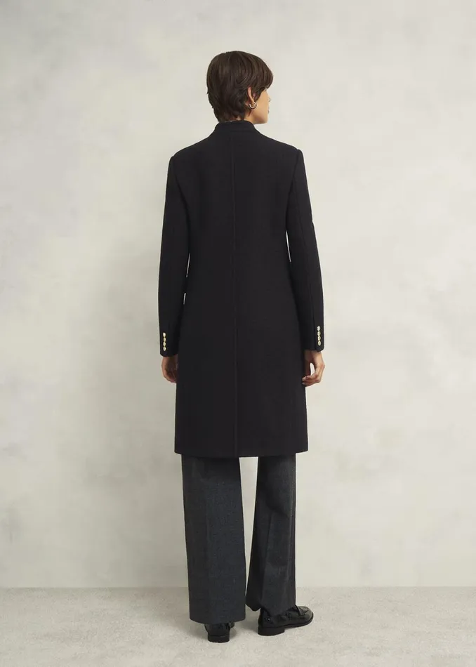 Women Coats and Jackets Hobbs Wilma Wool Coat Black