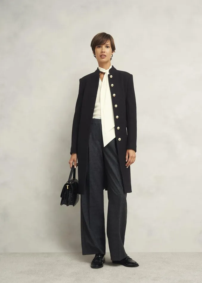 Women Coats and Jackets Hobbs Wilma Wool Coat Black