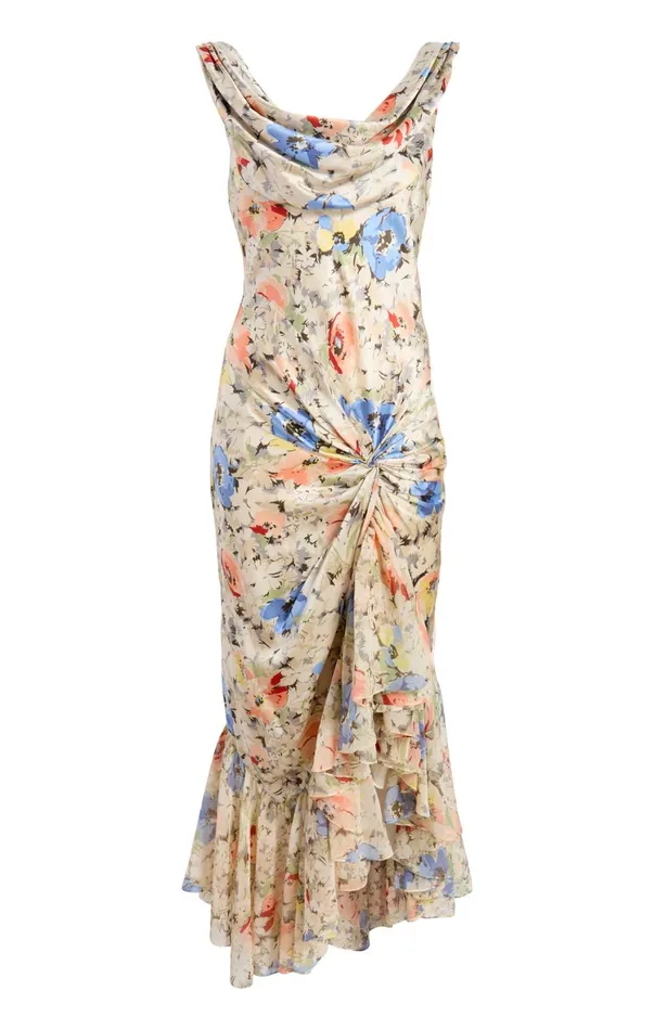 Women Cocktail and Evening Cinq Sept Ciara Dress Ivory Multi
