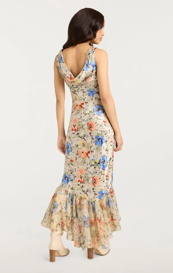Women Cocktail and Evening Cinq Sept Ciara Dress Ivory Multi