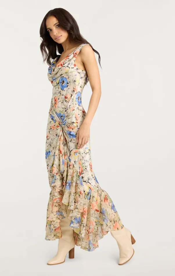 Women Cocktail and Evening Cinq Sept Ciara Dress Ivory Multi