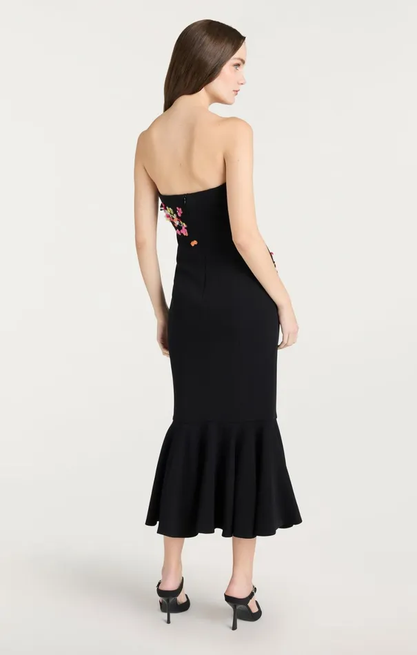 Women Cocktail and Evening Cinq Sept Paillette Vines Juniper Dress Blackmulti