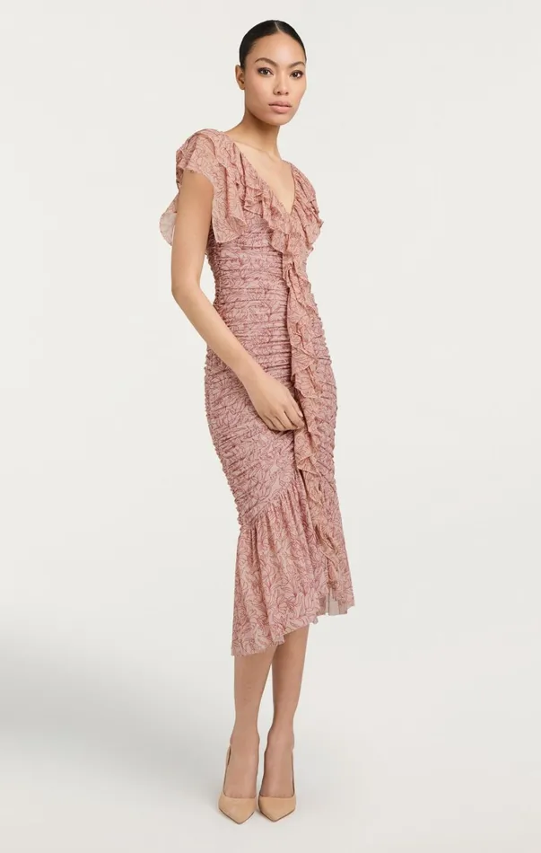 Women Cocktail and Evening Cinq Sept Paola Dress Blusher Multi