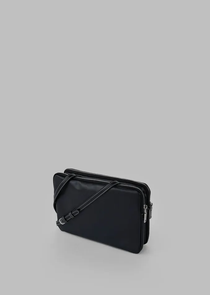 Women Colby Square Zip Bag 8211 Black The Frankie Shop