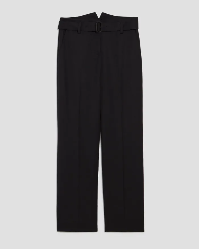 Women Colette 8211 Slim Fit Straight Wool Trousers Black Beauty Comptoir Des Cotonniers Trousers
