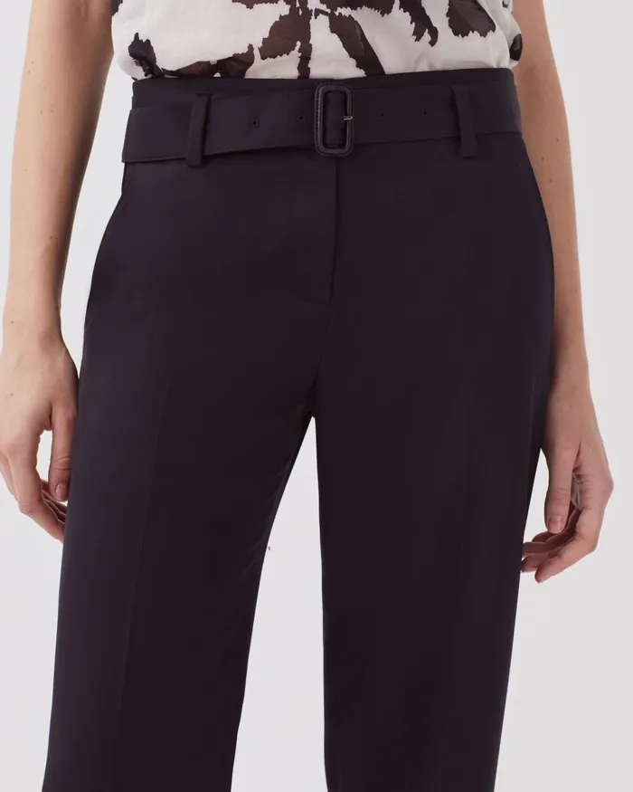 Women Colette 8211 Slim Fit Straight Wool Trousers Black Beauty Comptoir Des Cotonniers Trousers