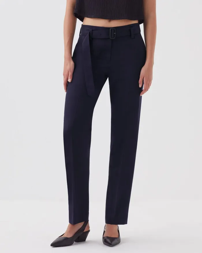 Women Colette 8211 Slim Fit Straight Wool Trousers Night Sky Comptoir Des Cotonniers Trousers Women Colette 8211 Slim Fit Straight Wool Trousers Night Sky Comptoir Des Cotonniers Trousers