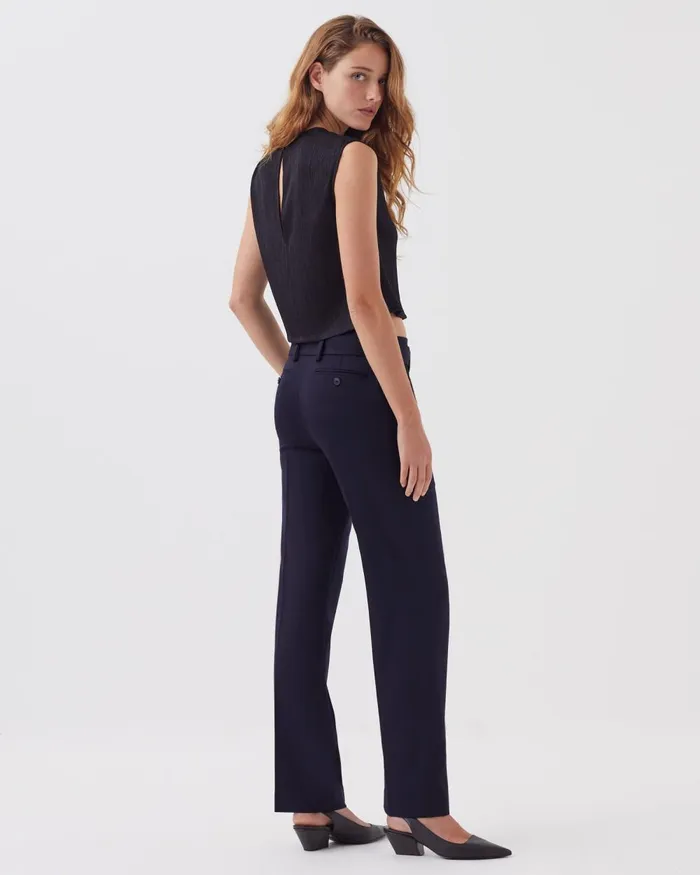 Women Colette 8211 Slim Fit Straight Wool Trousers Night Sky Comptoir Des Cotonniers Trousers Women Colette 8211 Slim Fit Straight Wool Trousers Night Sky Comptoir Des Cotonniers Trousers