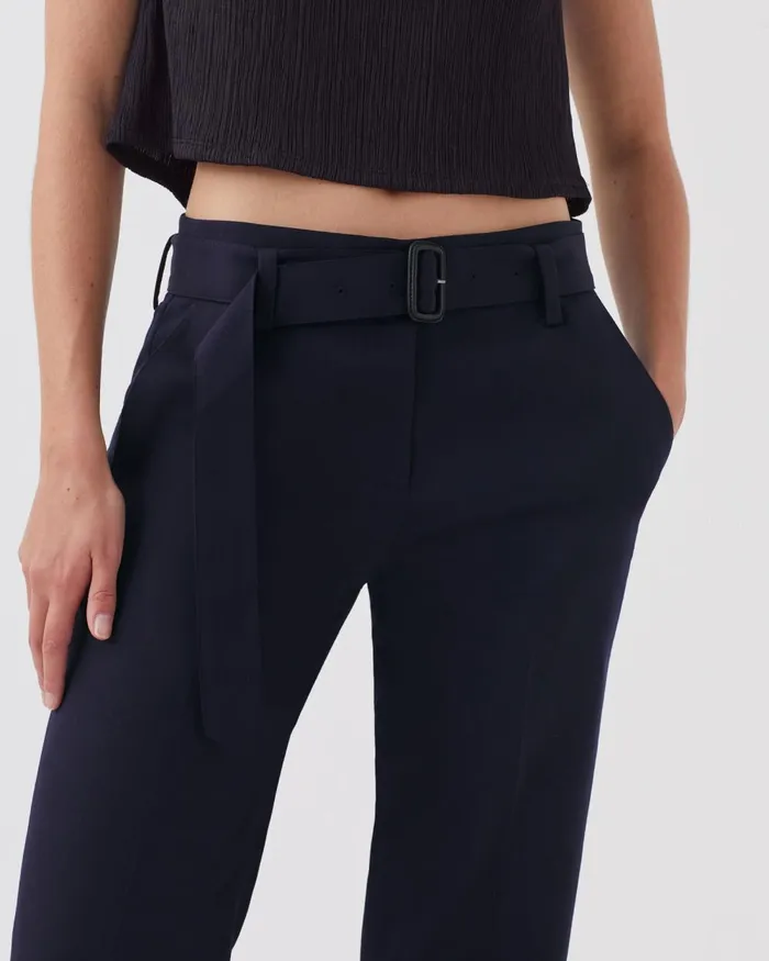 Women Colette 8211 Slim Fit Straight Wool Trousers Night Sky Comptoir Des Cotonniers Trousers Women Colette 8211 Slim Fit Straight Wool Trousers Night Sky Comptoir Des Cotonniers Trousers