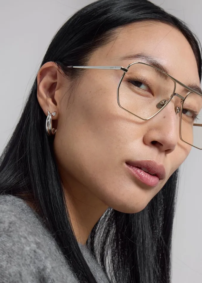 Women Completedworks Zirconia Hoop Earrings 8211 Silver The Frankie Shop
