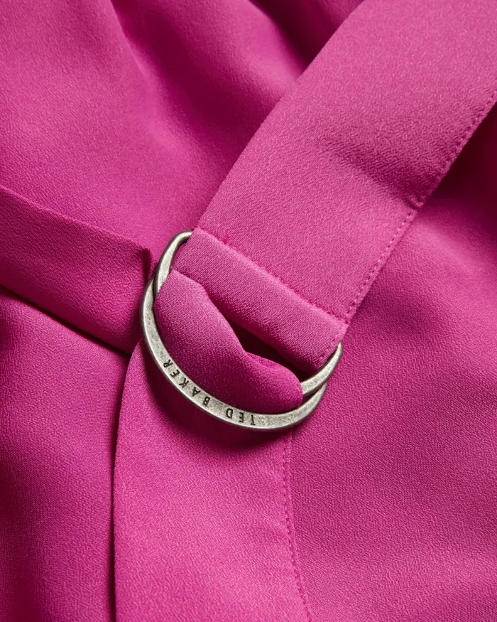 Women COMUS 8211 Midi Shirt Dress With Belted Waist Bright Pink Ted Baker Dresses Women COMUS 8211 Midi Shirt Dress With Belted Waist Bright Pink Ted Baker Dresses