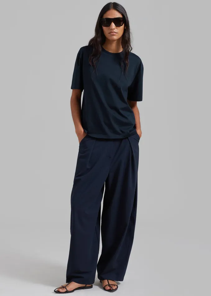 Women Connell Boxy Tee 8211 Navy The Frankie Shop Tops