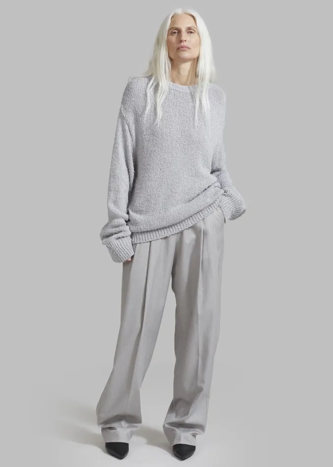 Women Cooper Pintuck Trousers 8211 Grey The Frankie Shop Bottoms