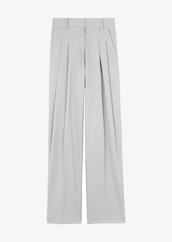 Women Cooper Pintuck Trousers 8211 Grey The Frankie Shop Bottoms
