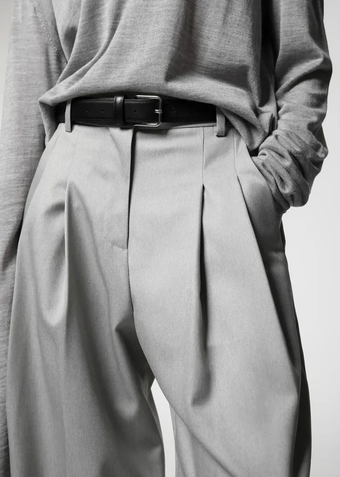 Women Cooper Pintuck Trousers 8211 Grey The Frankie Shop Bottoms