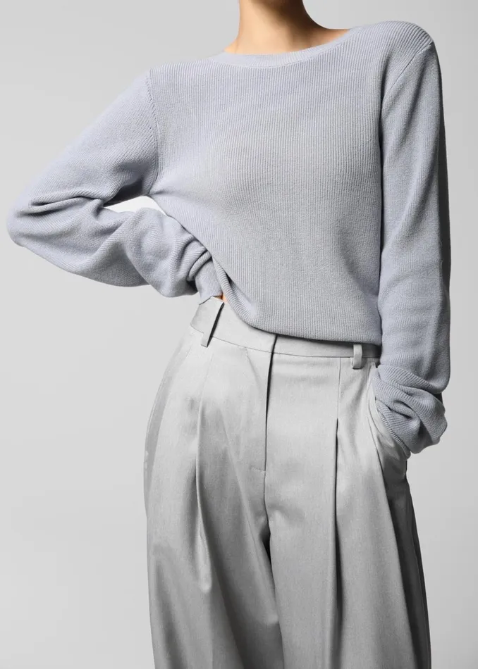 Women Cooper Pintuck Trousers 8211 Grey The Frankie Shop Bottoms