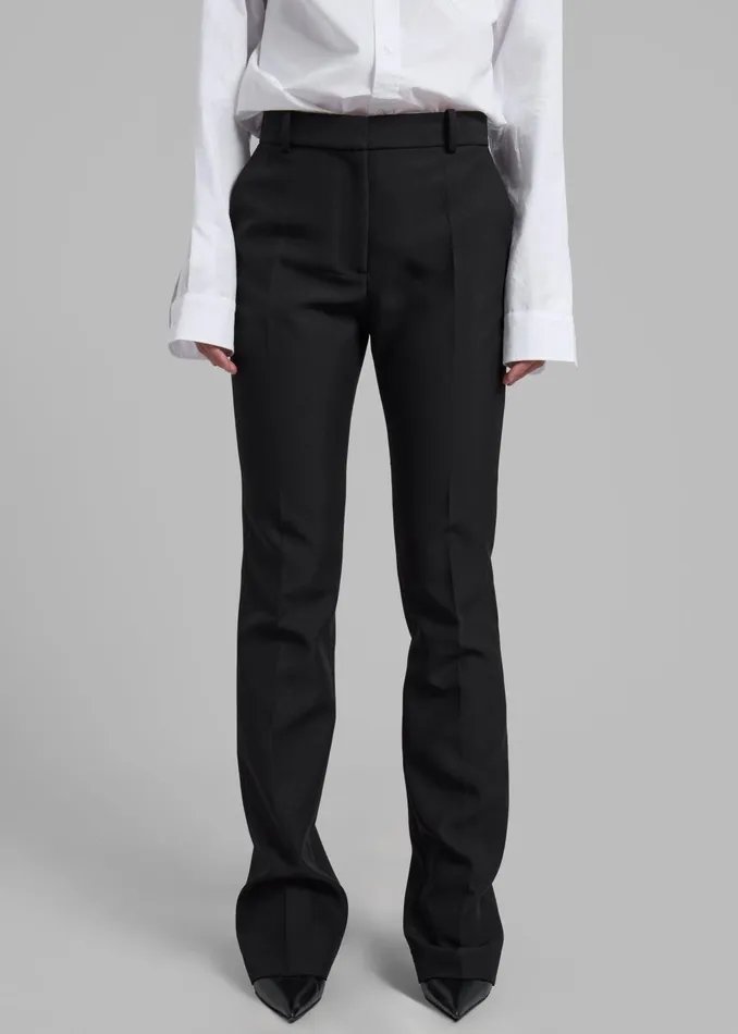 Women Coperni Straight Tailored Trousers 8211 Black The Frankie Shop Bottoms
