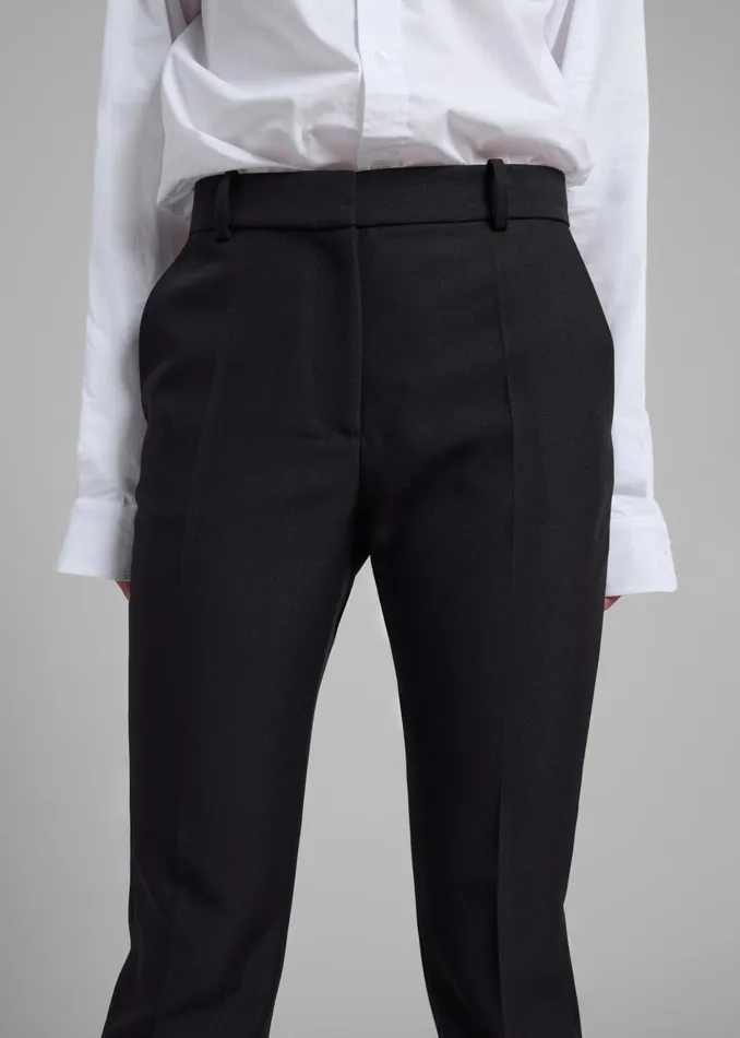 Women Coperni Straight Tailored Trousers 8211 Black The Frankie Shop Bottoms
