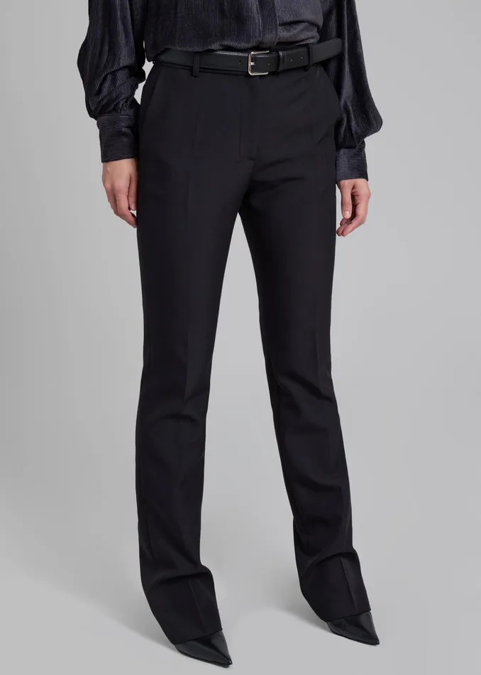 Women Coperni Straight Tailored Trousers 8211 Black The Frankie Shop Bottoms