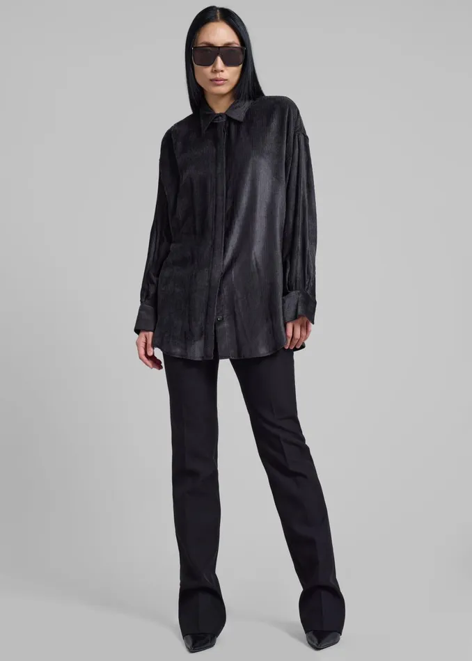 Women Coperni Straight Tailored Trousers 8211 Black The Frankie Shop Bottoms