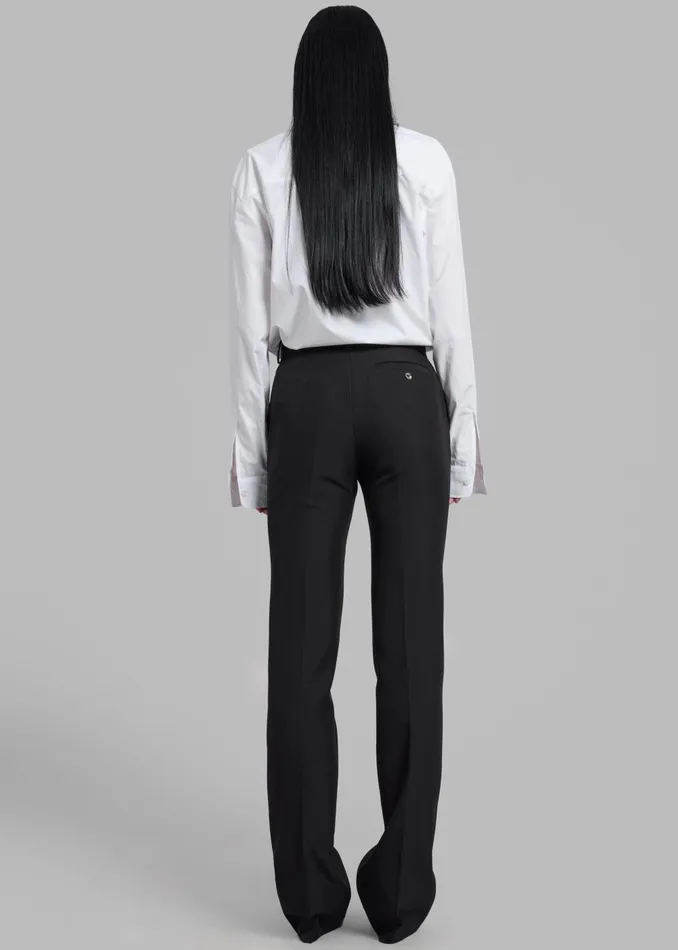 Women Coperni Straight Tailored Trousers 8211 Black The Frankie Shop Bottoms