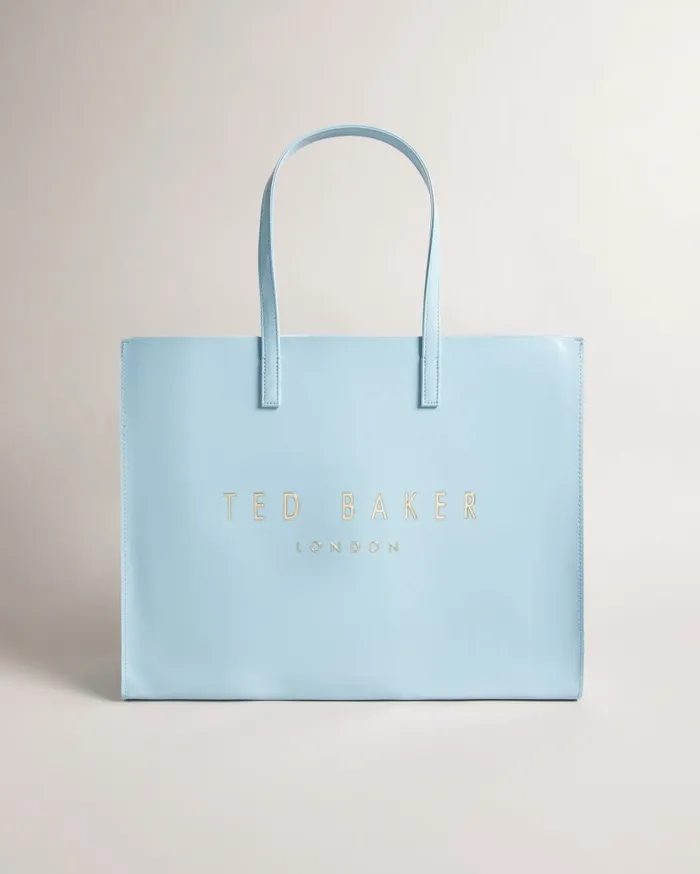Women CRIKON 8211 Crinkle Faux Leather Icon Tote Bag Light Blue Ted Baker Tote Bags Women CRIKON 8211 Crinkle Faux Leather Icon Tote Bag Light Blue Ted Baker Tote Bags
