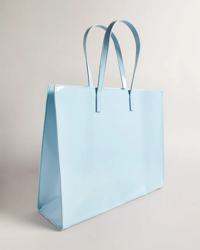 Women CRIKON 8211 Crinkle Faux Leather Icon Tote Bag Light Blue Ted Baker Tote Bags Women CRIKON 8211 Crinkle Faux Leather Icon Tote Bag Light Blue Ted Baker Tote Bags