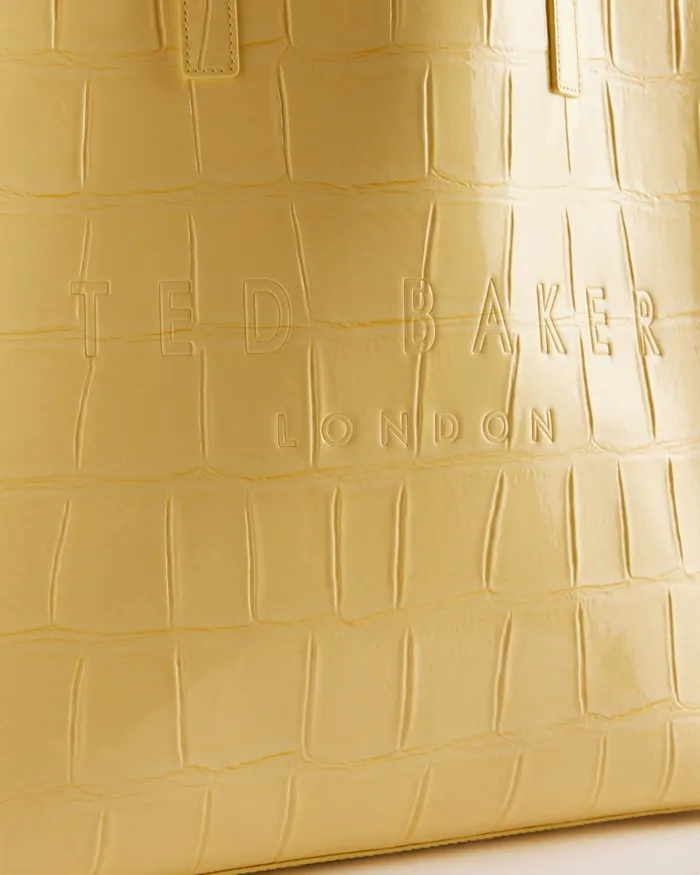 Women CROCCON 8211 Croc Detail Large Icon Bag Light Yellow Ted Baker Tote Bags Women CROCCON 8211 Croc Detail Large Icon Bag Light Yellow Ted Baker Tote Bags