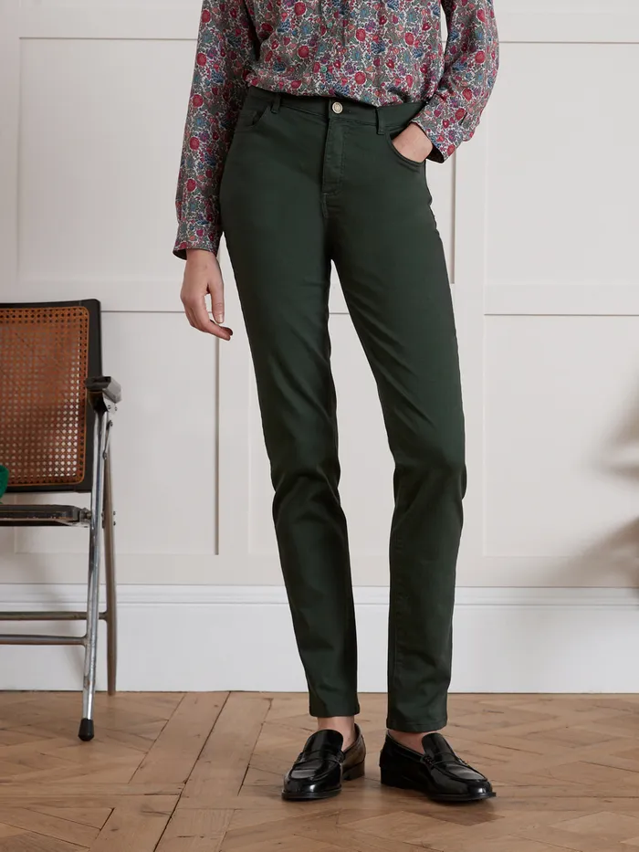 Women Cyrillus Clothing Aude SlimFit Jeans Green