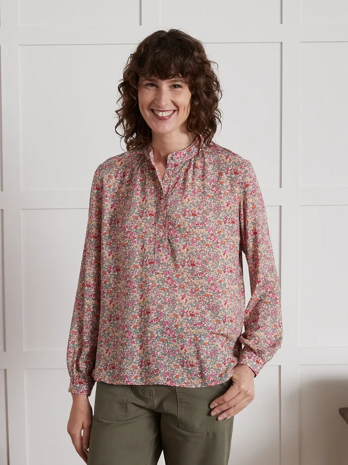 Women Cyrillus Clothing Blouse Made With Liberty Fabric 8211 The Limited Collection Lib Babington Rose