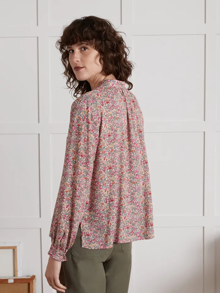 Women Cyrillus Clothing Blouse Made With Liberty Fabric 8211 The Limited Collection Lib Babington Rose
