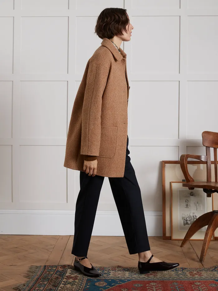 Women Cyrillus Clothing Short Wool Cloth Coat Blush