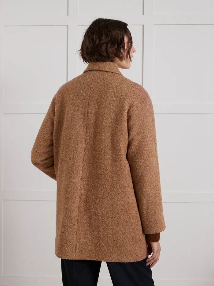 Women Cyrillus Clothing Short Wool Cloth Coat Blush