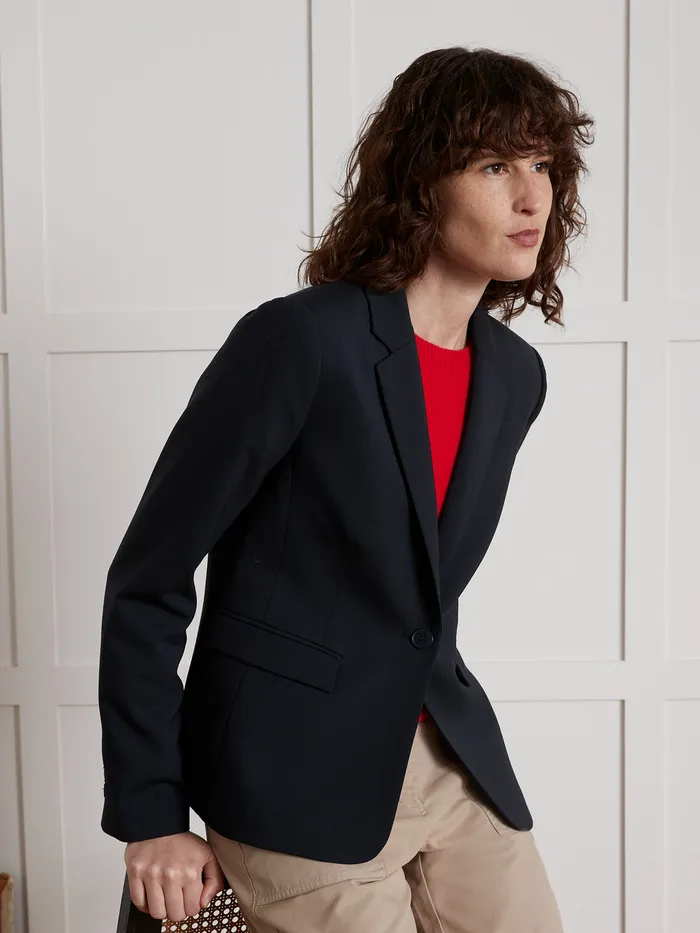 Women Cyrillus Clothing Suit Jacket Encre