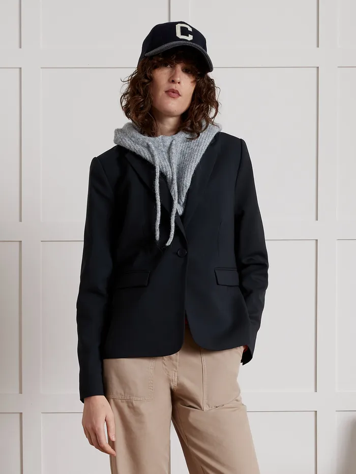 Women Cyrillus Clothing Suit Jacket Encre