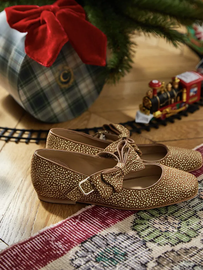 Women Cyrillus Shoes Pia Ballet Flats 8211 Christmas In Constance039s Wonderland