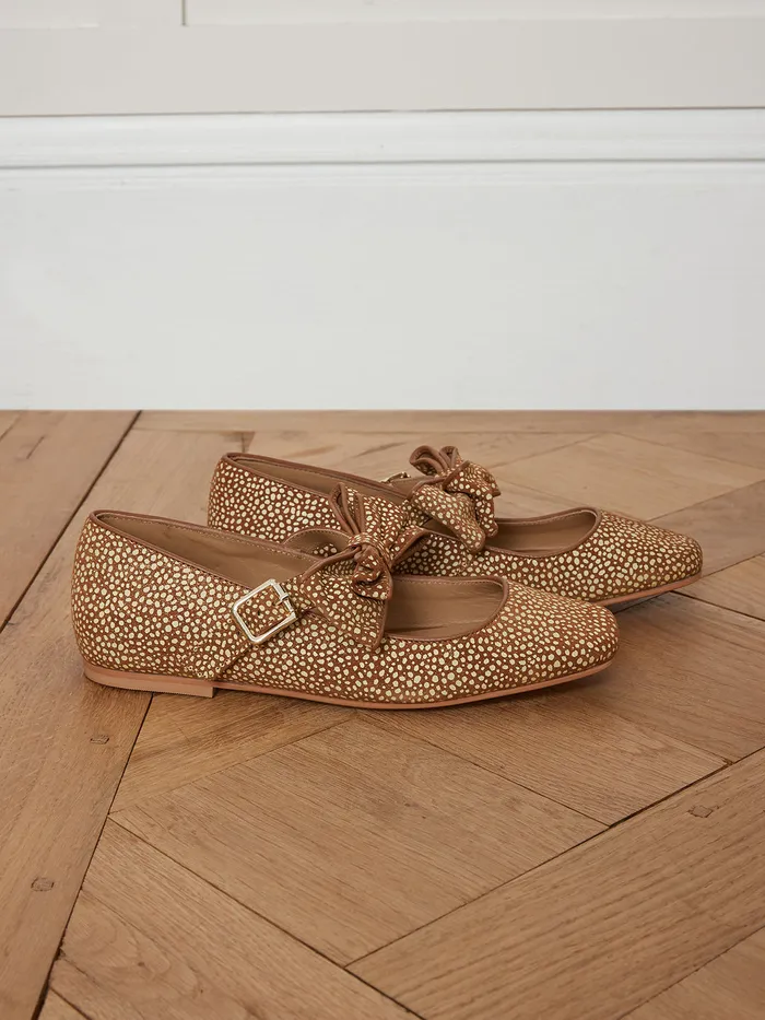 Women Cyrillus Shoes Pia Ballet Flats 8211 Christmas In Constance039s Wonderland