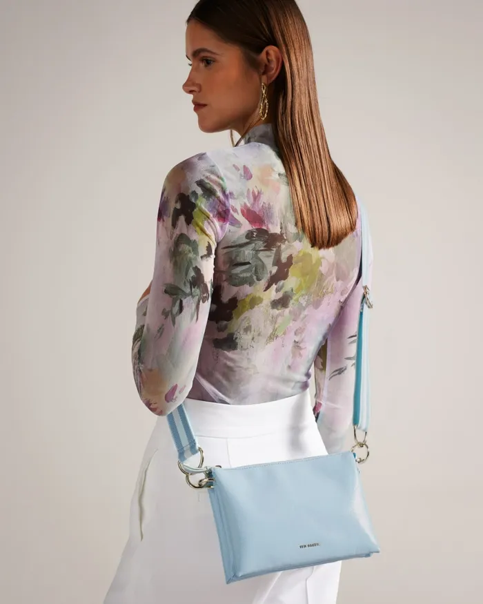 Women DARCEYY 8211 Branded Webbing Crossbody Bag Pale Blue Ted Baker Crossbody Bags