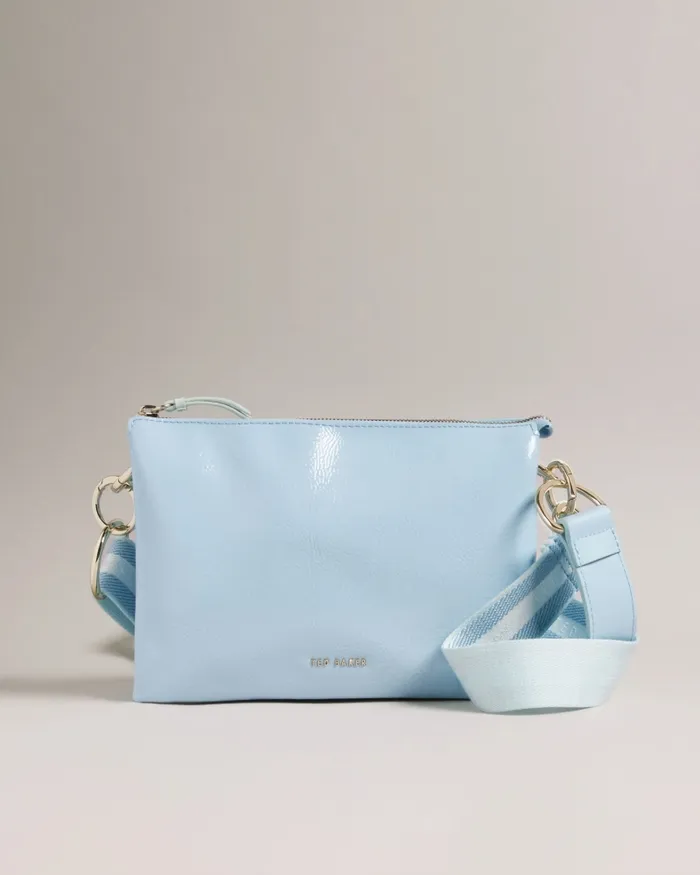 Women DARCEYY 8211 Branded Webbing Crossbody Bag Pale Blue Ted Baker Crossbody Bags