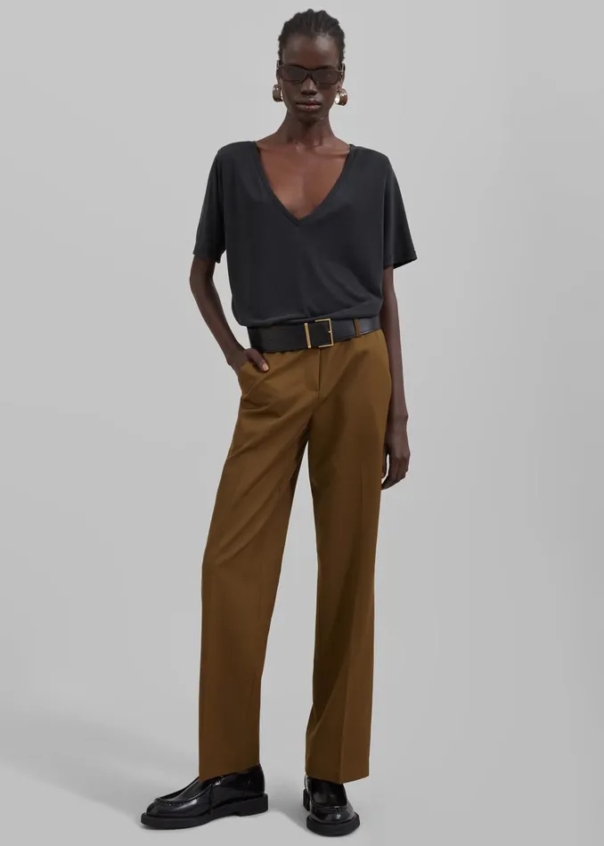 Women Darrell Trousers 8211 Brown The Frankie Shop Bottoms