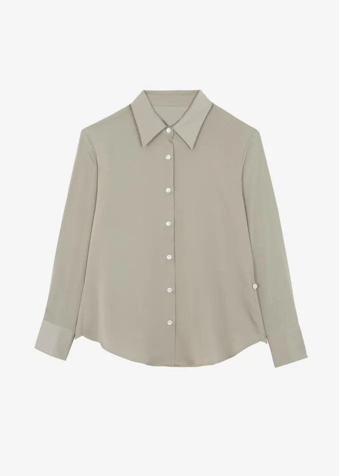 Women Daylin Button Up Shirt 8211 Khaki The Frankie Shop Tops
