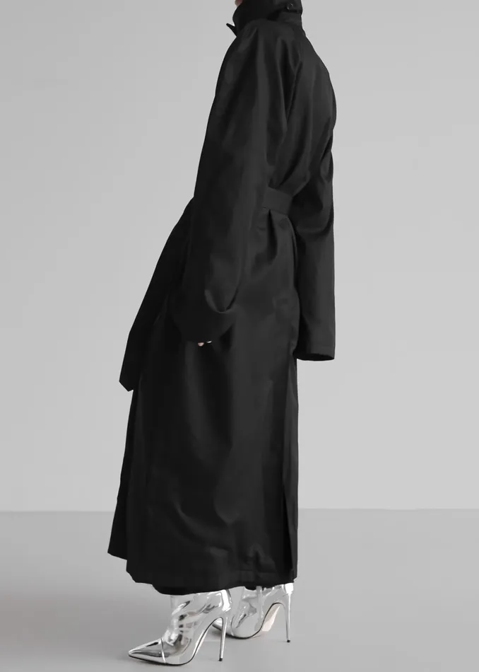 Women Decima Trench Coat 8211 Black The Frankie Shop Outerwear